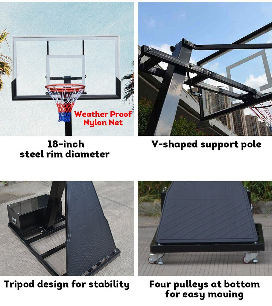 OzExclusive DunkMaster M027B Basketball Hoop Ring Stand System Removable ToolBox Dunk Master