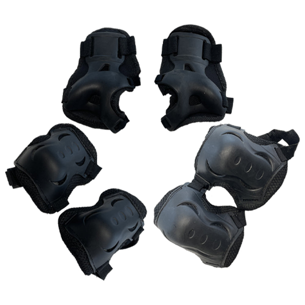 AKEZ PVC & High Elasticity Sponge Protective Gear Set elbow pads/knee pads/wrist pads - Black