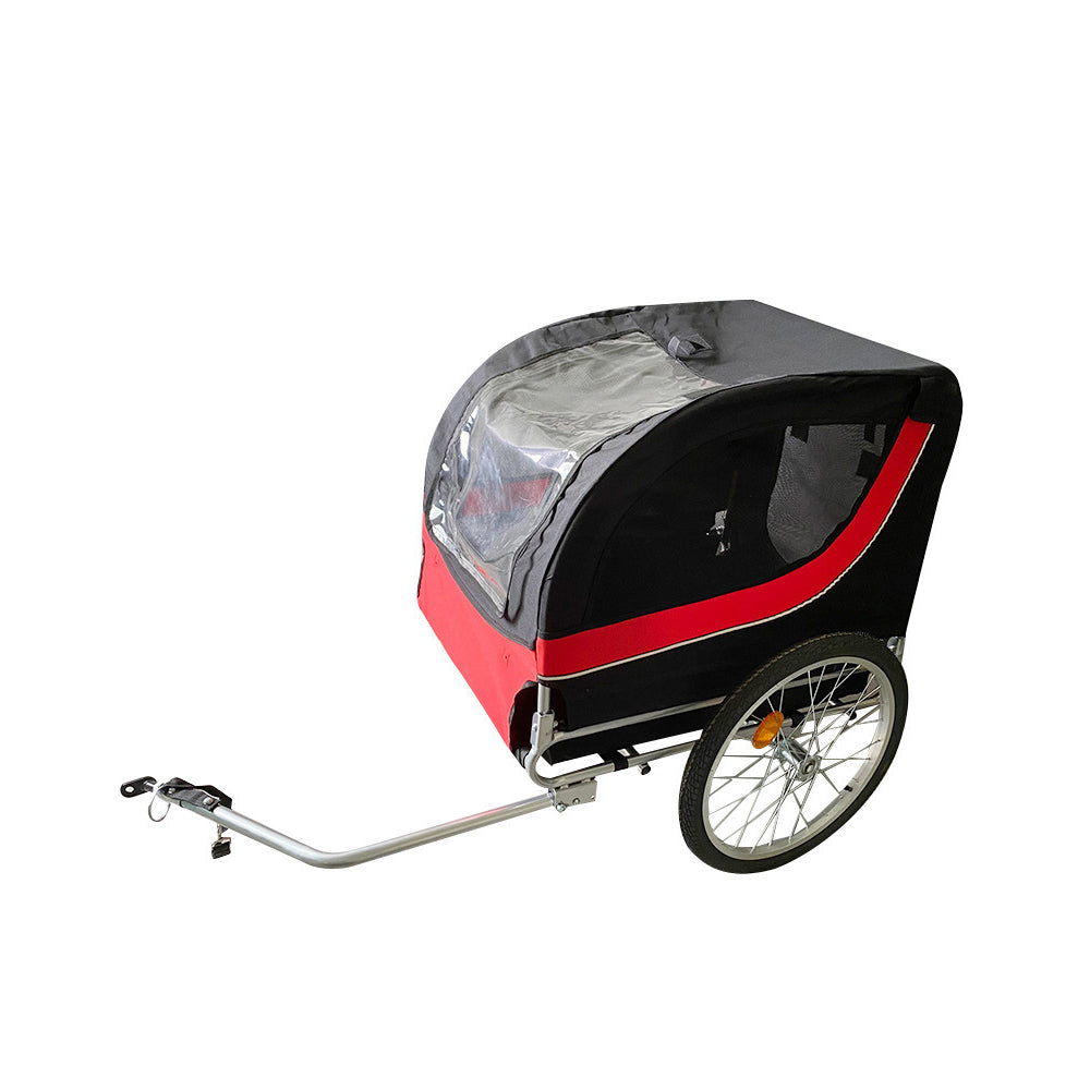 HECULA Steel Frame Large Space Pet Trailer Pet Cart for Bicycle