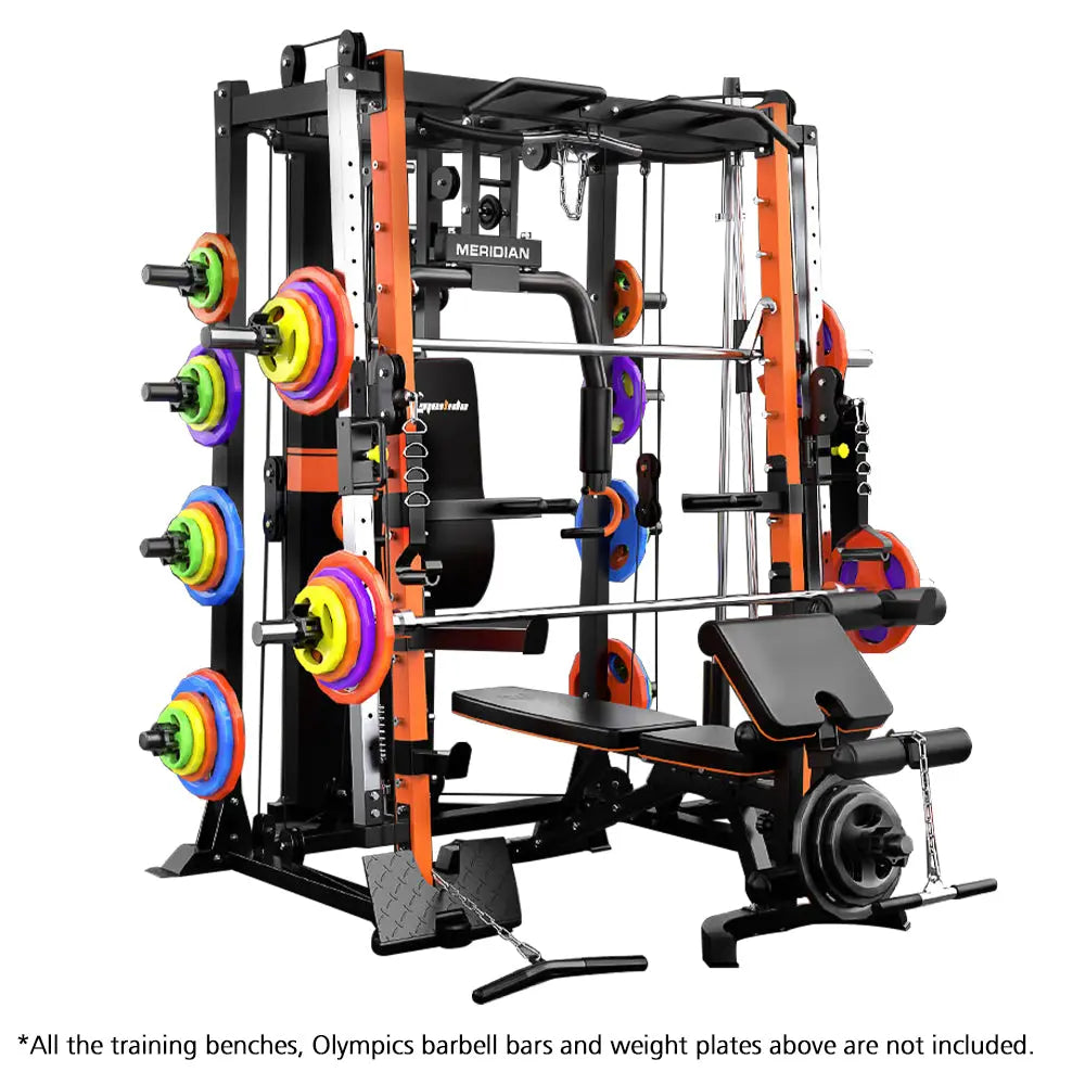 Meridian Q8 Multi-functional Squat Rack Pull-Up Bar Home Gym Weight Train Equipment Smith Machine