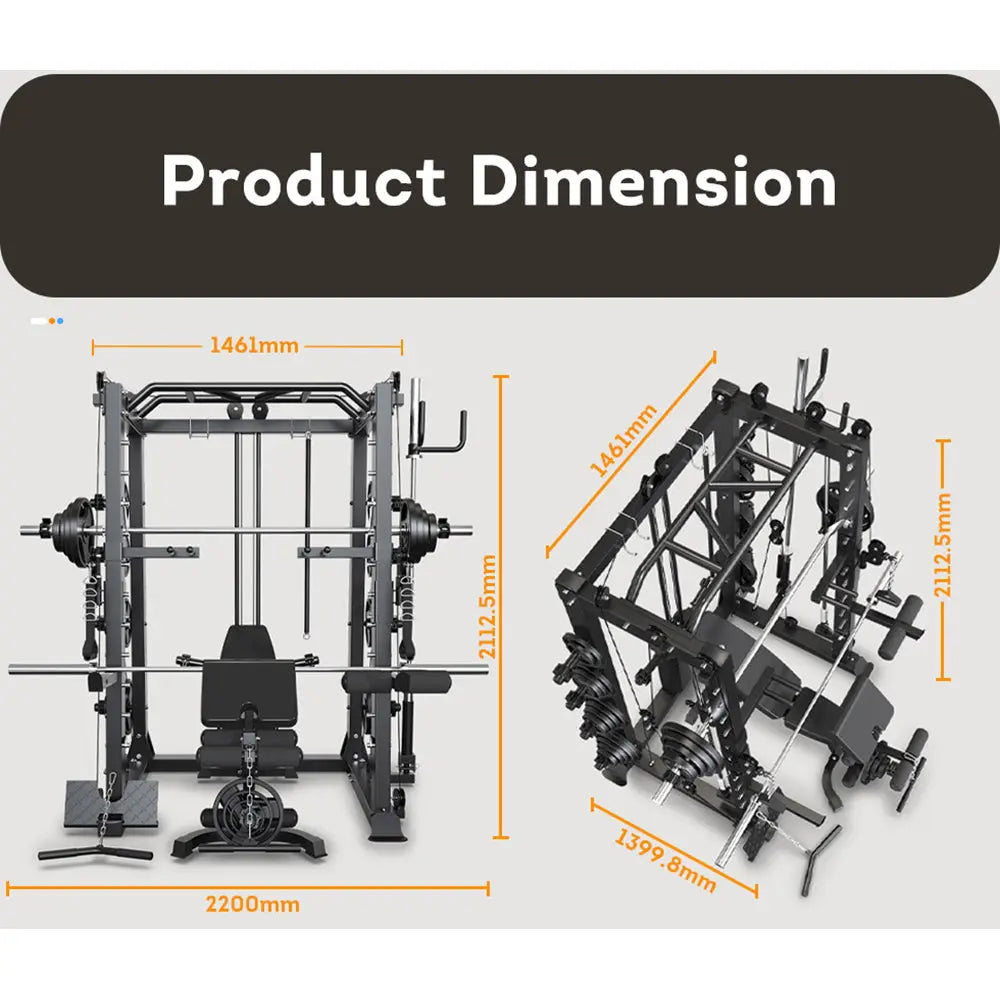 Meridian X6 Home Gym Multi-function Power Rack Squat Cage Weight Train Equipment Smith Machine