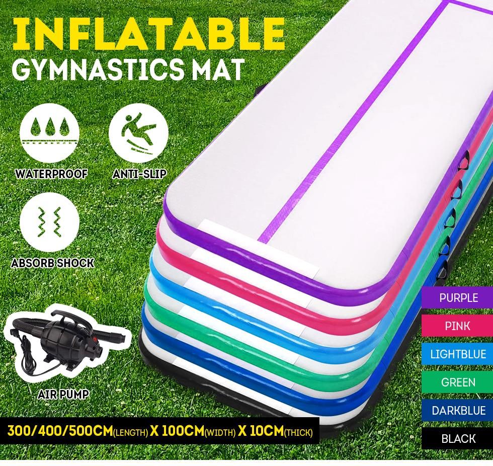 PRE-SALE WITH 5% Discount 3M Inflatable Gymnastics Mat Air Track Tumbling Yoga Training W/ Electric Pump Dispatch from 23/11/2021 JMQ FITNESS