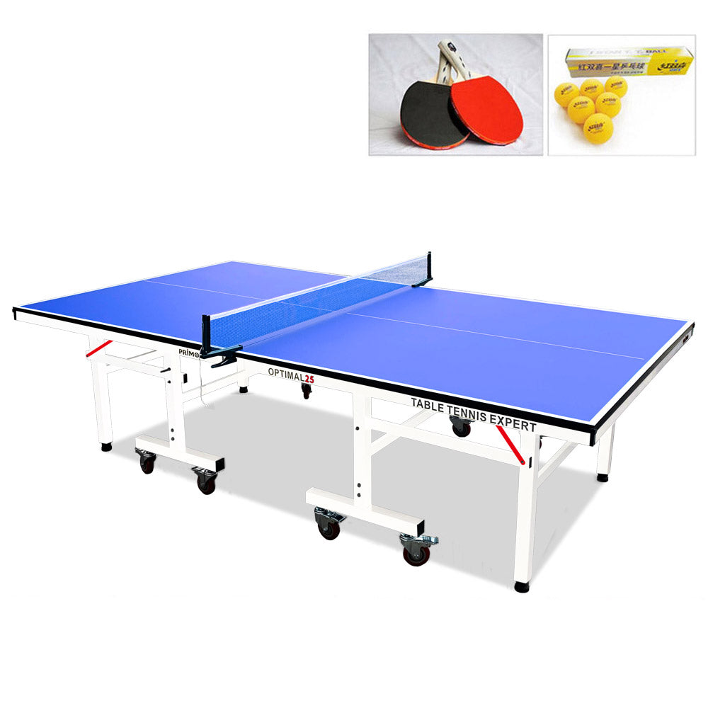 PRIMO 25mm Table Tennis Table Ping Pong Table Professional Size With Accessories Package