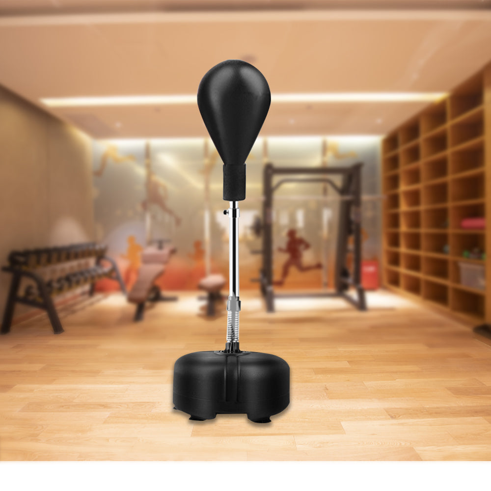JMQ FITNESS 160cm Speed Ball Training Punching Stand Boxing Bag Height-adjustable - Black
