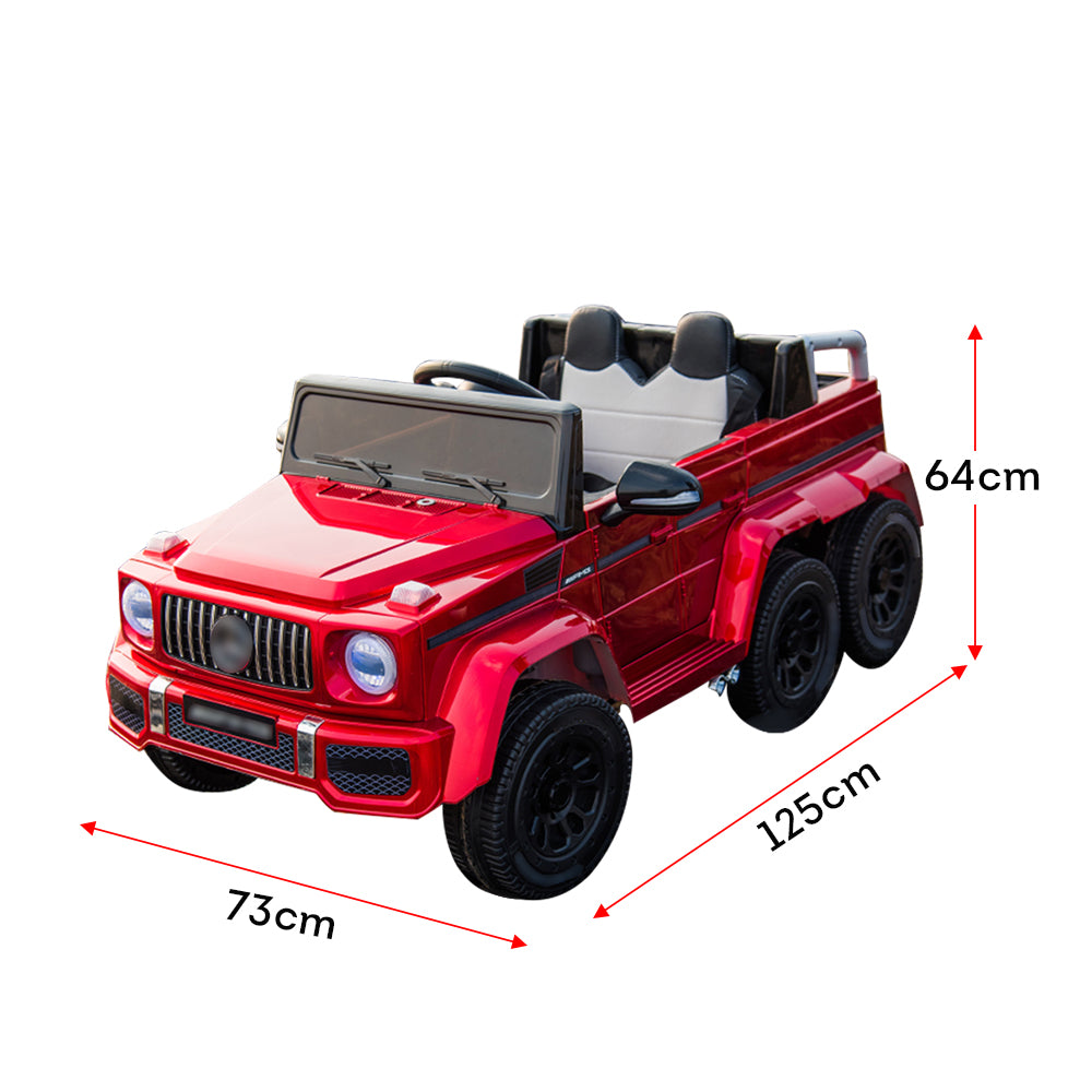 AKEZ 4WD12V7 Four-wheel Drive Electric Car W/ Remote Control Ride On Car Jeep Model - Red