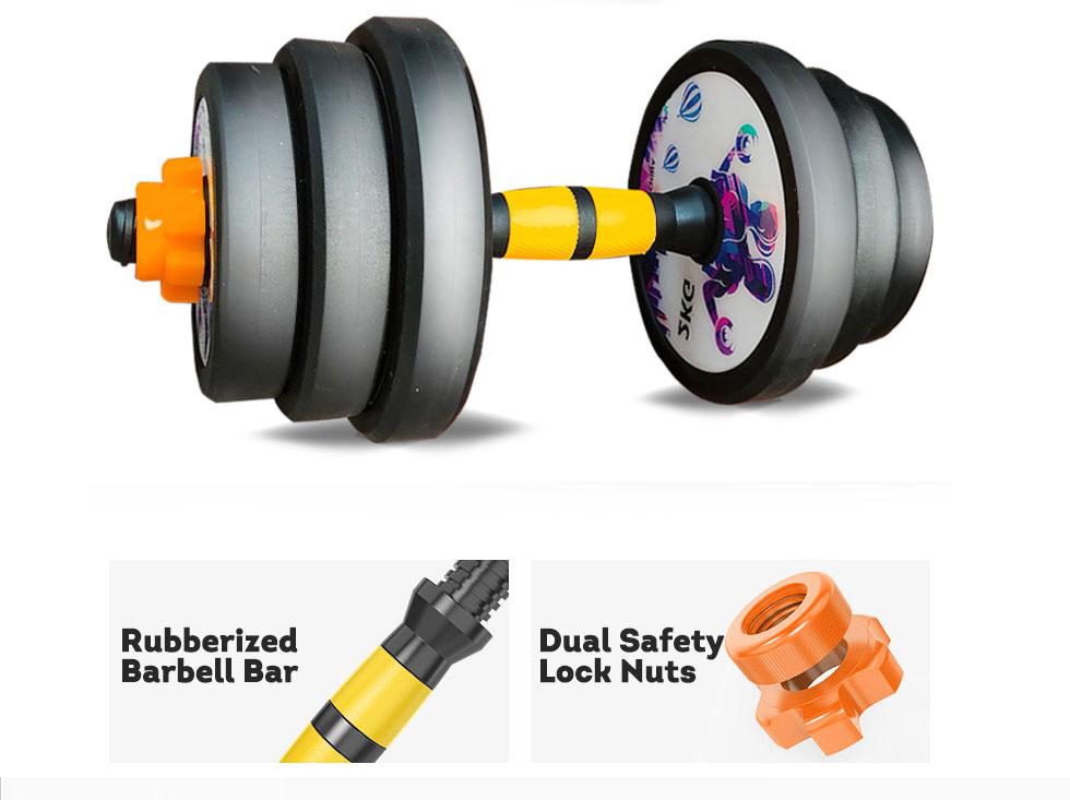 Rubber Cast Iron Plates Dumbbell Weight Set Exercise Equipment Dumbbell Fitness JMQ FITNESS