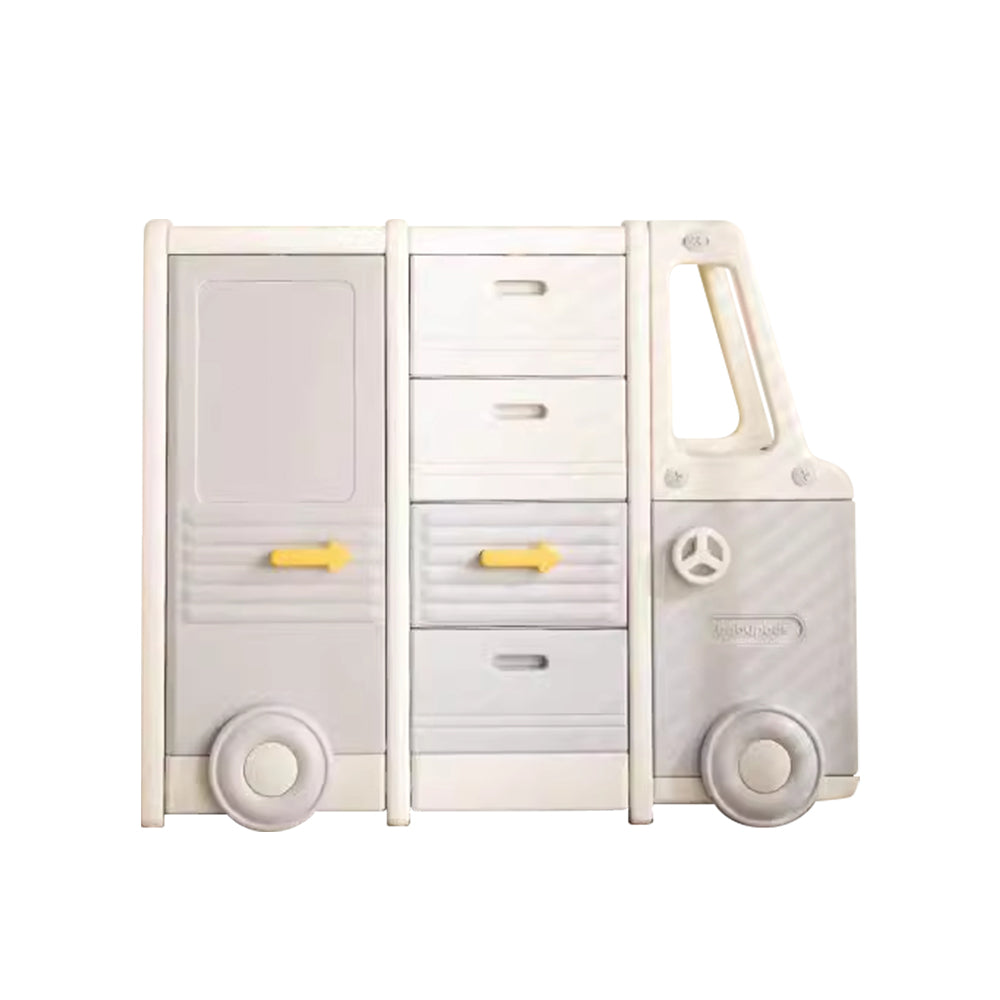 MASON TAYLOR Kids Car Shaped Storage Cabinet Large Capacity - White