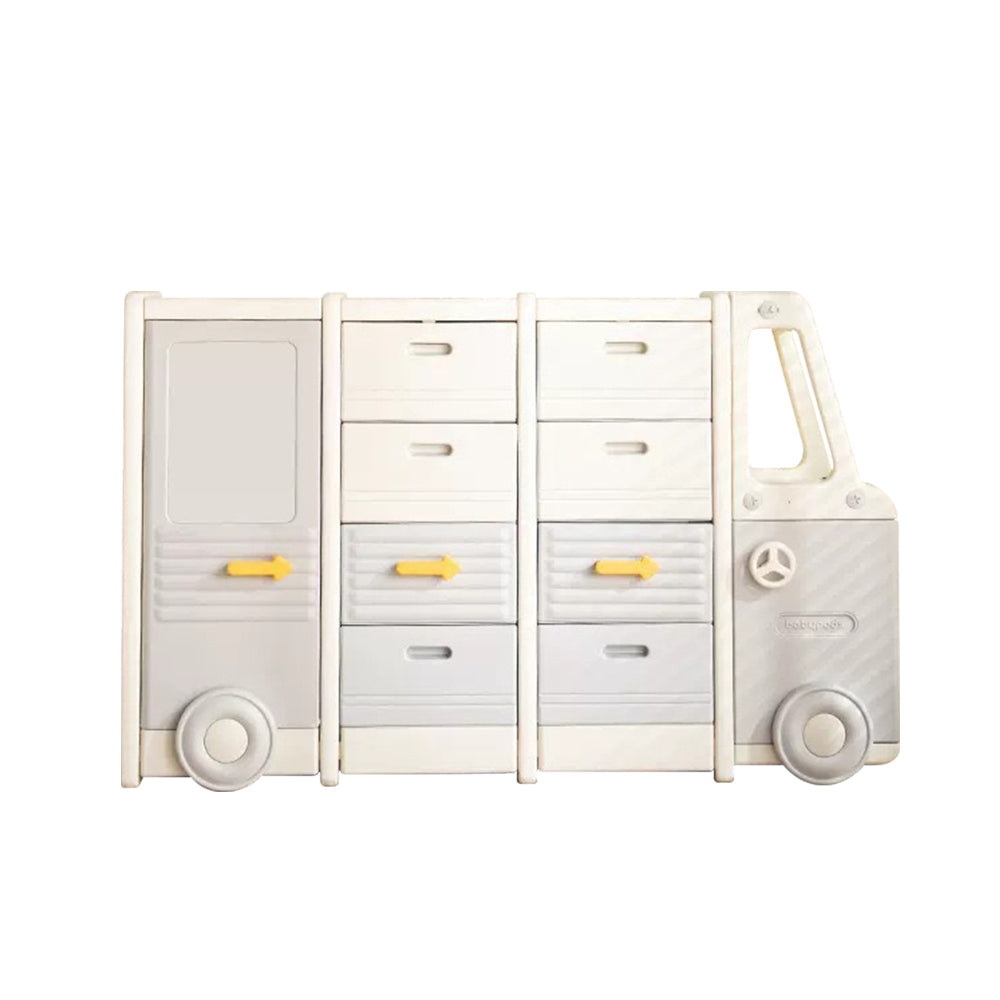 MASON TAYLOR Kids Car Shaped Storage Cabinet Large Capacity - White