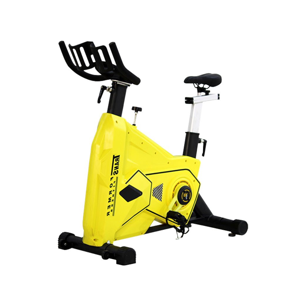 JMQ FITNESS Y1 Woolen Felt Frictional Resistance 13KG Flywheel Spin Bike Home Gym Train Equipment Machine - Yellow