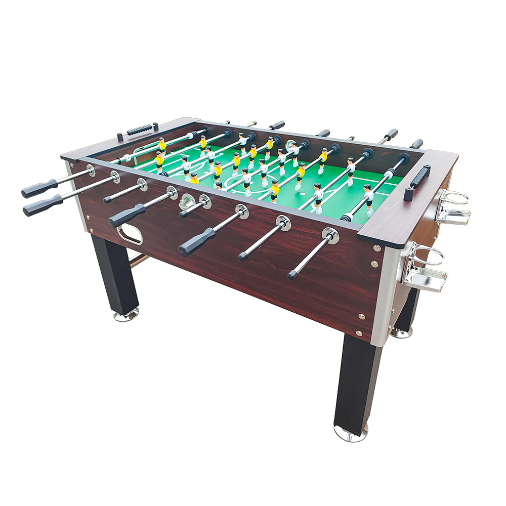 MACE 5FT Foosball Soccer Table with Solid Steel Rods Coffee Frame