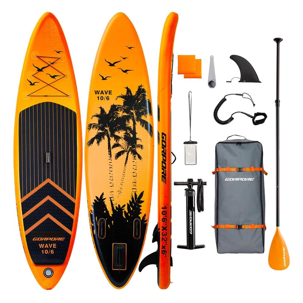 Inflatable Stand Up Paddle SUP Surfboard Paddleboard W/ Accessories & Backpack