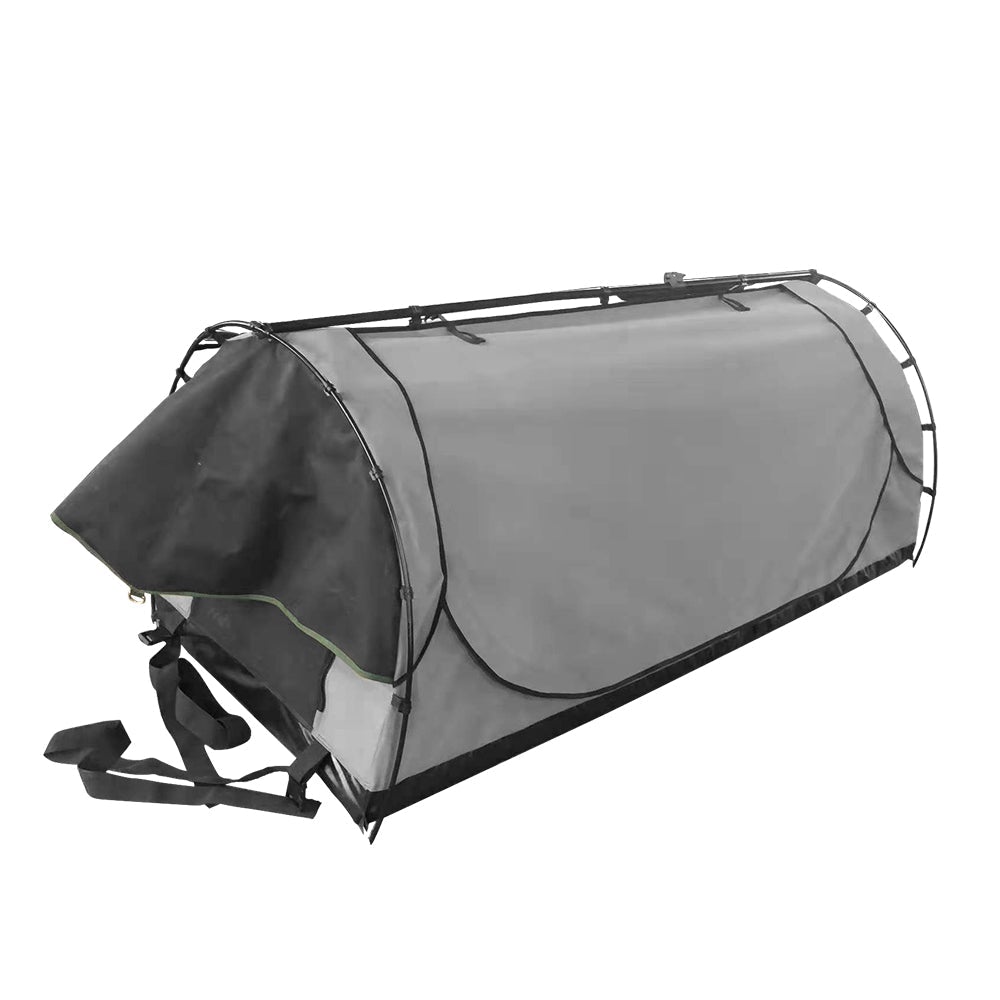 FREESTANDING  Single/Double Swag Camping Waterproof Canvas Tent Dark Grey