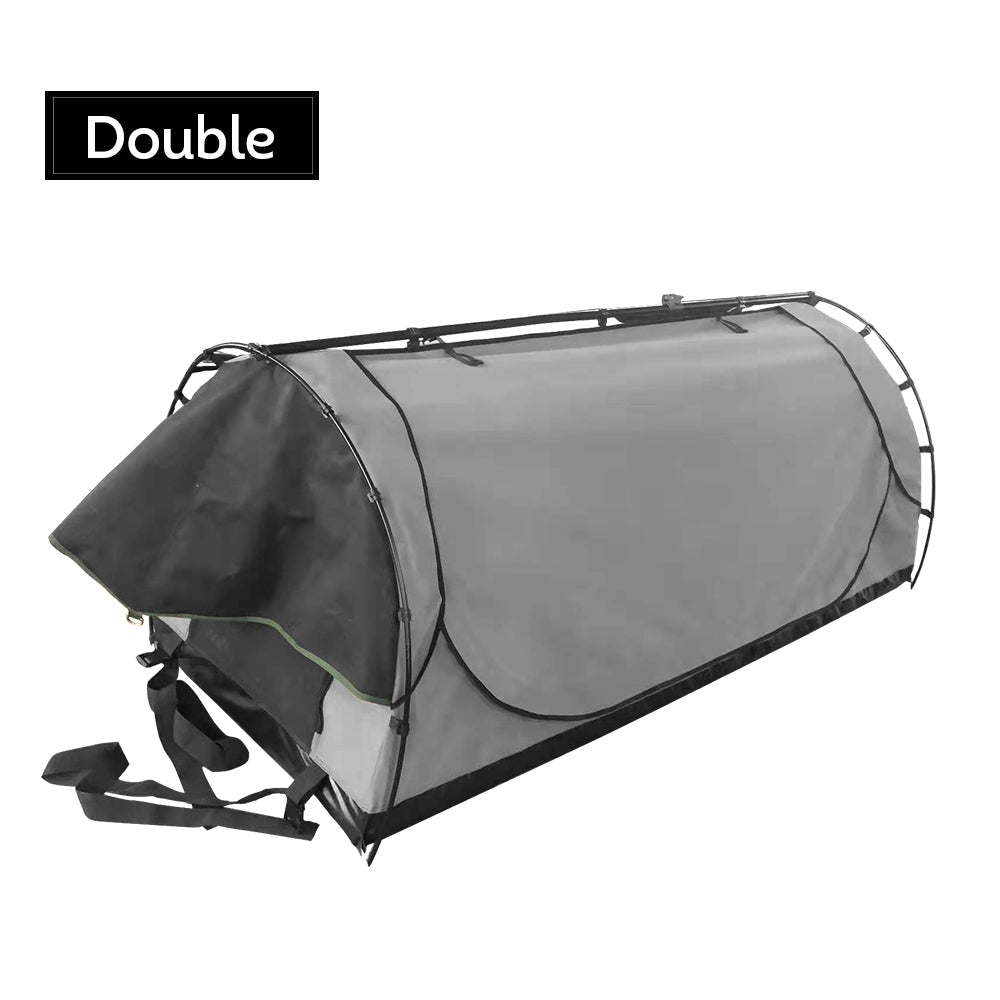 FREESTANDING  Single/Double Swag Camping Waterproof Canvas Tent Dark Grey