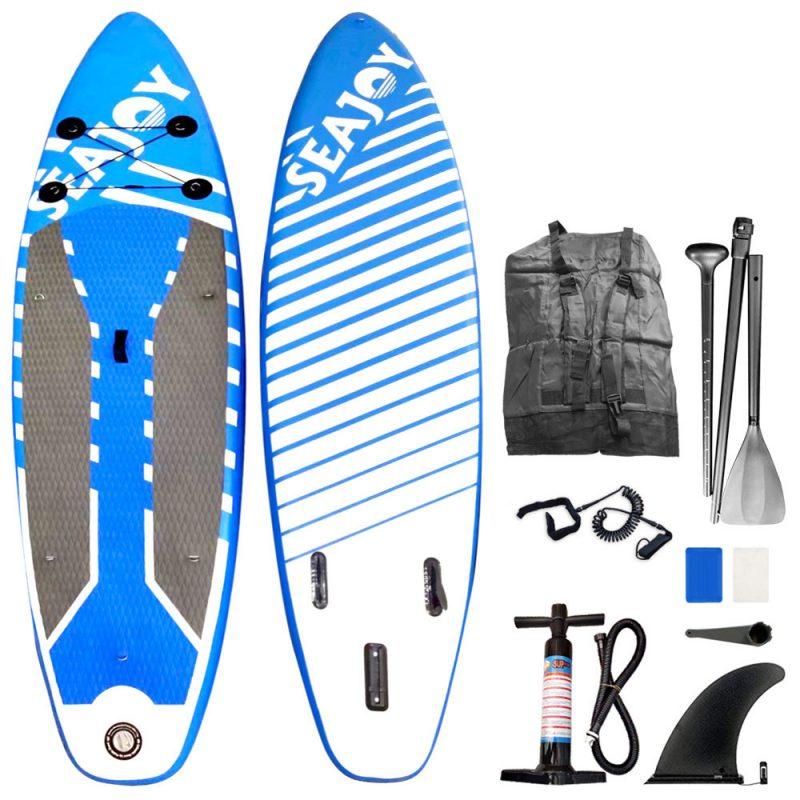 Stand Up Paddle SUP Inflatable Surfboard Paddle board with Accessories & Carry Bag Blue