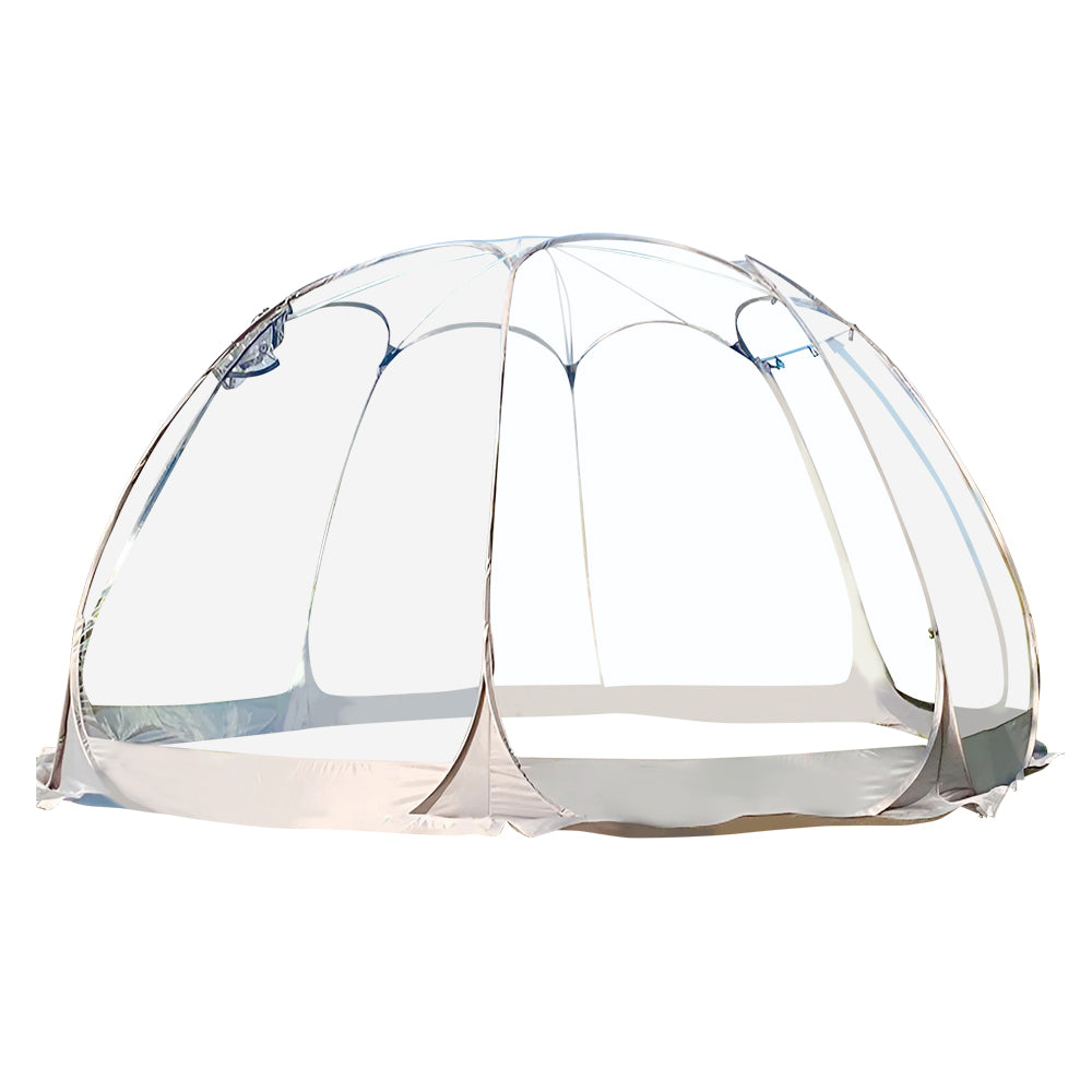 LANNISTER Water-proof PVC Octagonal Transparent Dome Tent 8-10 People - Grey
