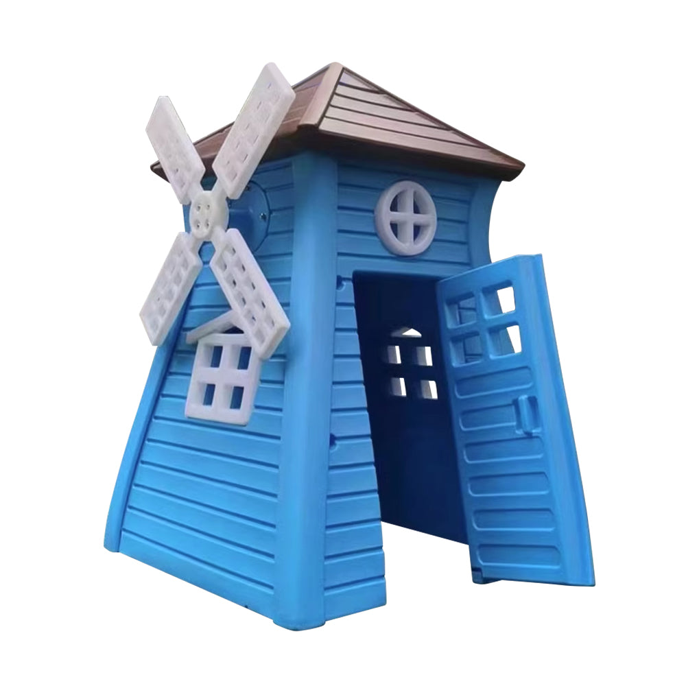 AUSFUNKIDS Indoor/Outdoor Children Game House Windmill Style - Blue