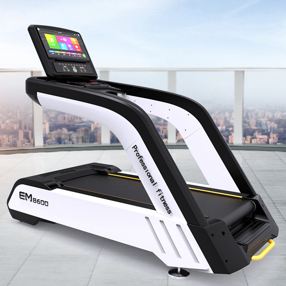 JMQ FITNESS EM8600A 7.0HP Electric Treadmill w/ Touch Screen Home Gym Train Equipment Machine - White&black