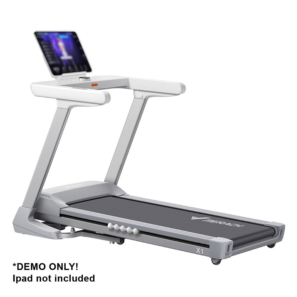 MERACH X1P 2.5HP Contact Heart Rate Electric Treadmill Home Gym Train - White