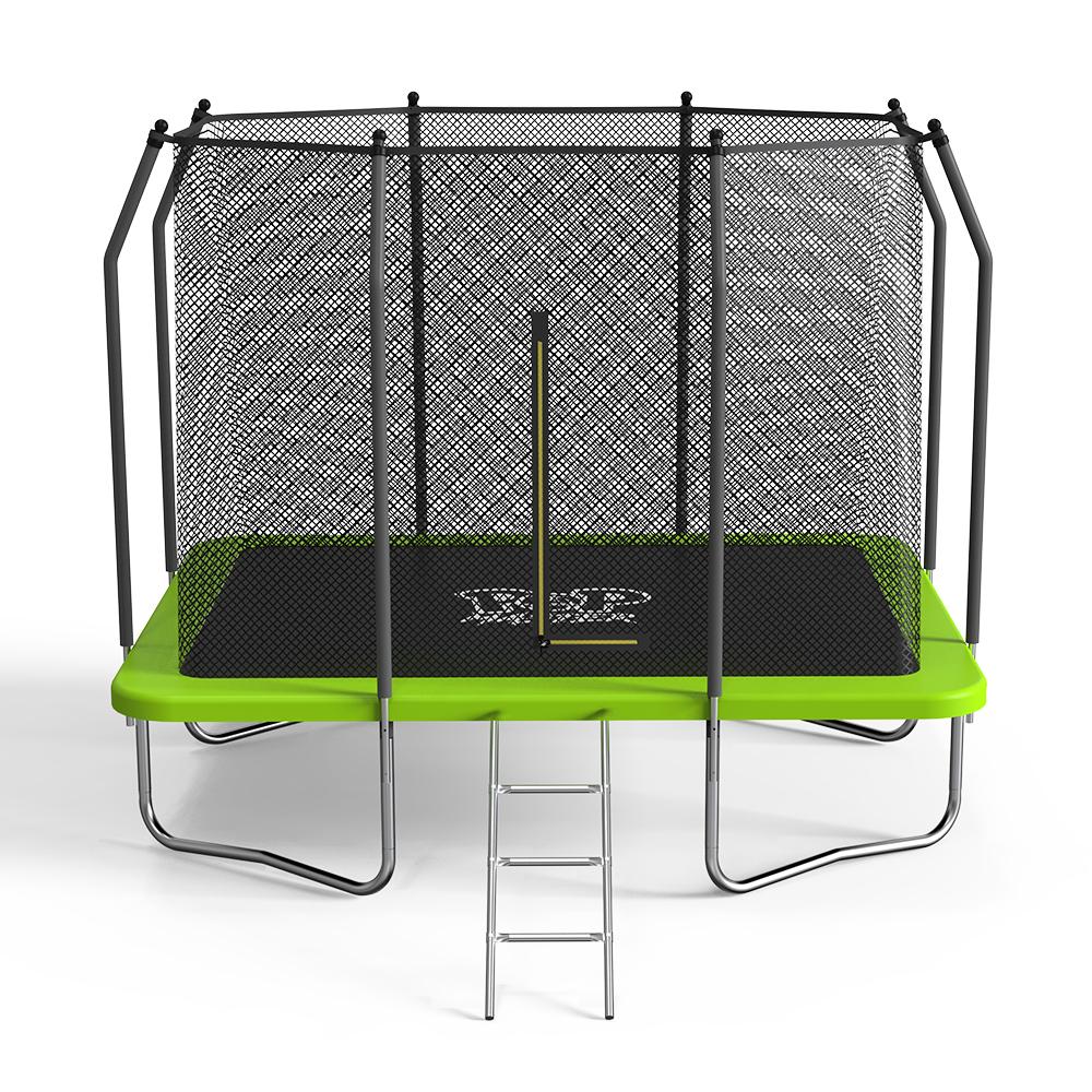 PoP Master 9FT x 7FT Rectangular Trampoline with Spring Ladder Safety Net Kids