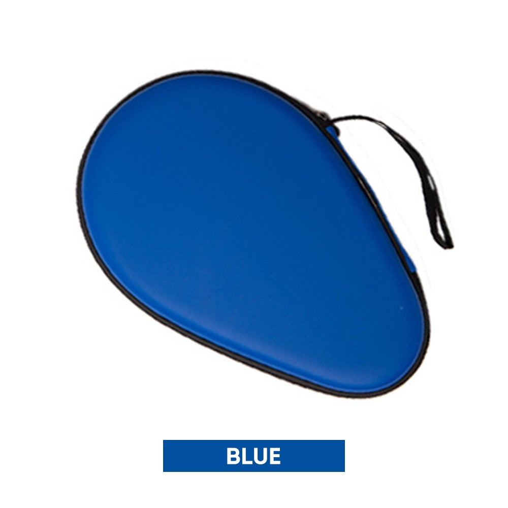 Oval EVA Hard Racket Case Table Tennis Ping Pong Bat Bag Cover - Red/Black/Blue/Wood Pattern