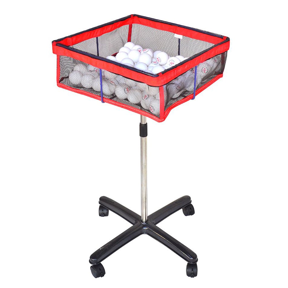 Movable Multi-Ball Storage Premium Ping Pong Ball Collector Table Tennis Adjustable Height - 250 Balls Capacity