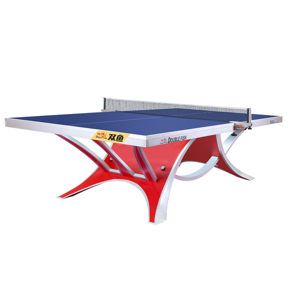 DOUBLE FISH VOLANT KING 2 Indoor Table Tennis/Ping Pong Table High-quality Steel Leg Competition Table - Red&Blue