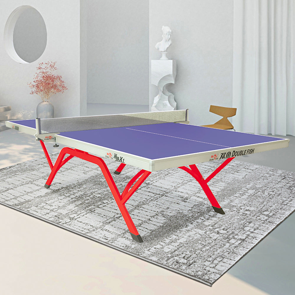 DOUBLE FISH VOLANTX1 Indoor Table Tennis/Ping Pong Table High-quality Steel Leg - Red&Blue