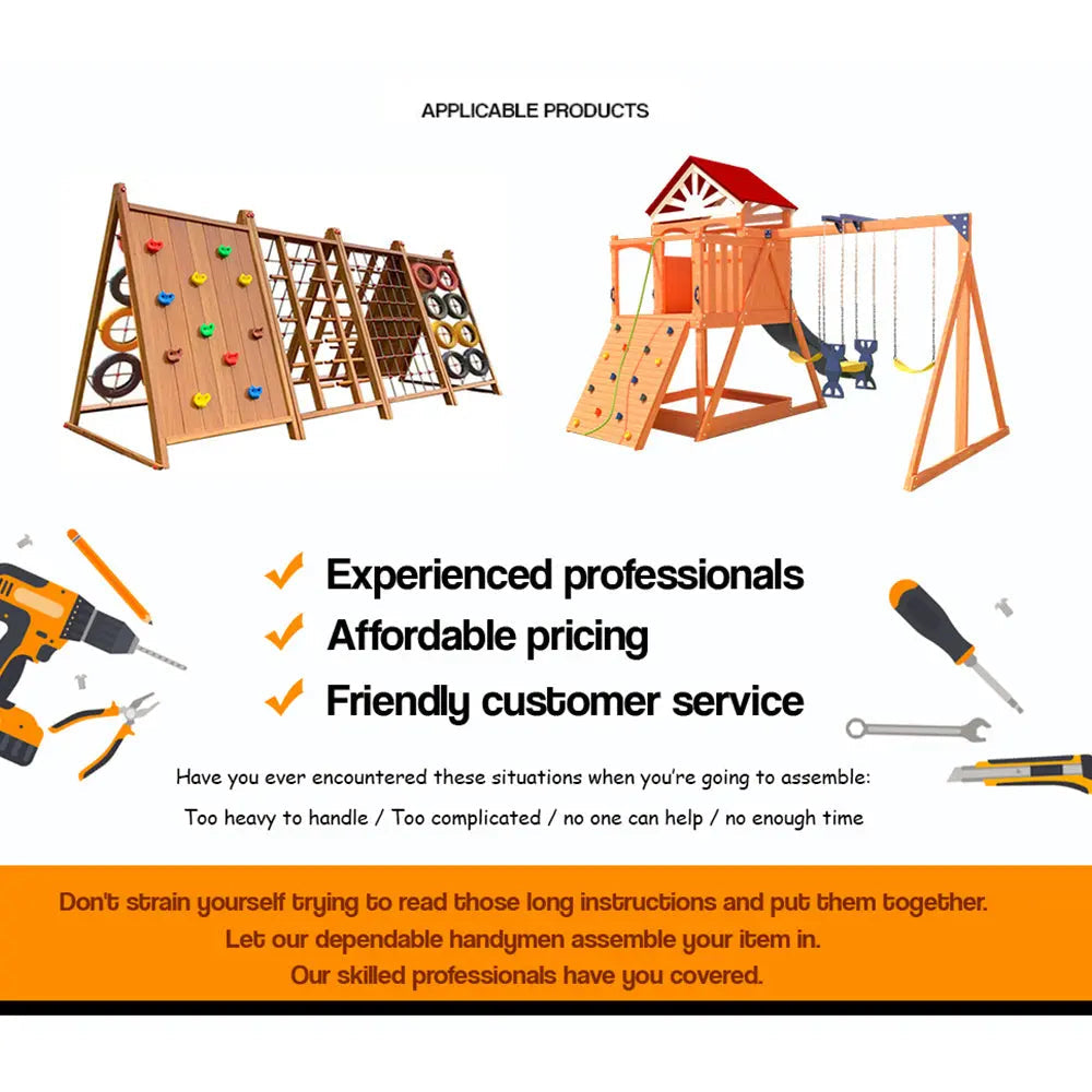 Two-Man Installation Service For Children Climbing Frame L T&R Sports