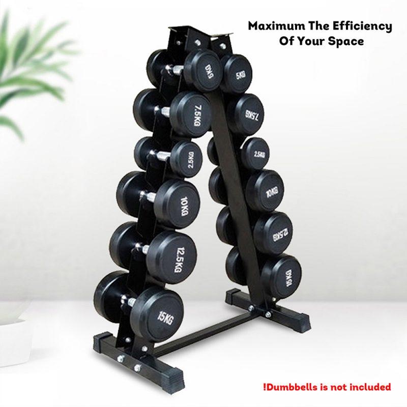 Vertical Dumbbell Dumbbells Storage Rack Stand 6-Pair Home Gym Weight Equipment