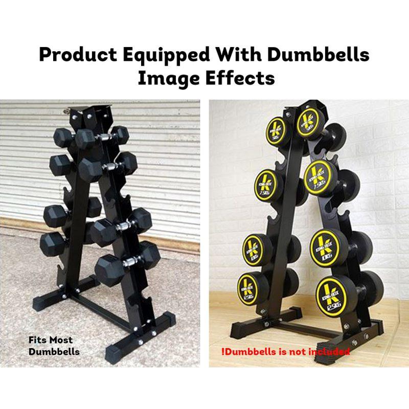 Vertical Dumbbell Dumbbells Storage Rack Stand 6-Pair Home Gym Weight Equipment